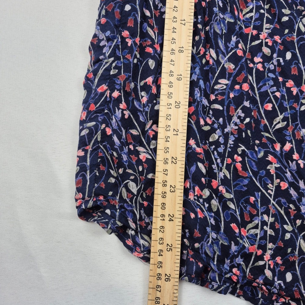 Caslon Blue Floral Print Long Sleeve Peasant Top Women's Size L Boho Romantic - Picture 8 of 10